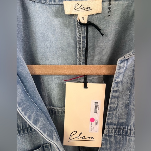 THE DOWDY CHAMBRAY JUMPER BY ELAN NWT SZ S - Picture 5 of 9